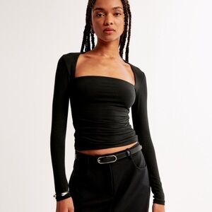 Abercrombie & Fitch Black Long Sleeve Top